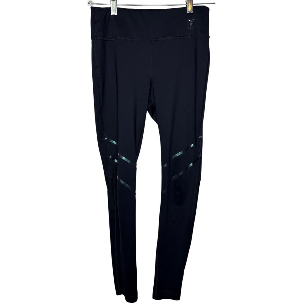 Fila Sport Black Active Leggings With Iridescent Stripes | Women's Small Yoga